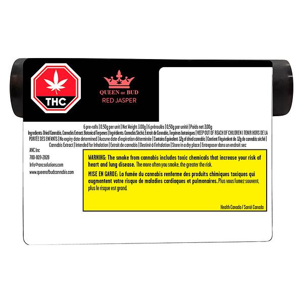 Queen of Bud - Red Jasper Raspberry Chocolate Liquid Infused Pre-Roll Pack