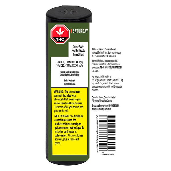 Saturday - Smoky Apple Iced HashWoods Infused Blunt