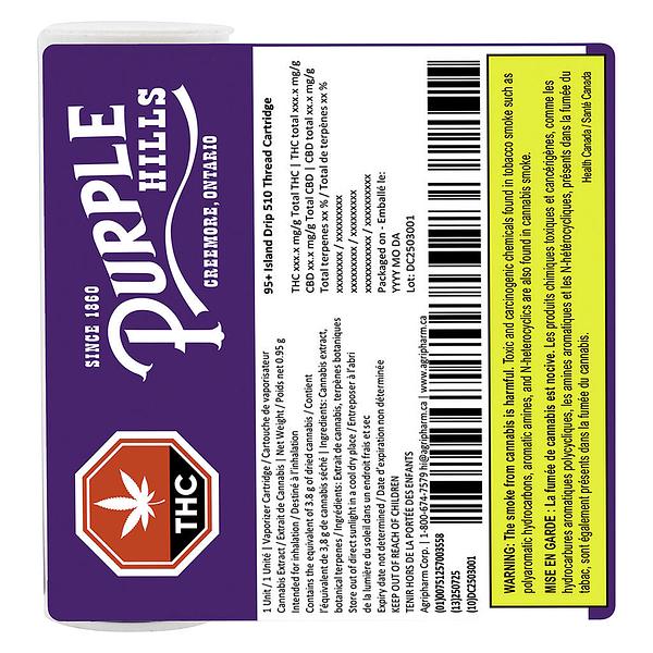 Community c/o Purple Hills - 95+ Island Drip 510 Thread Cartridge