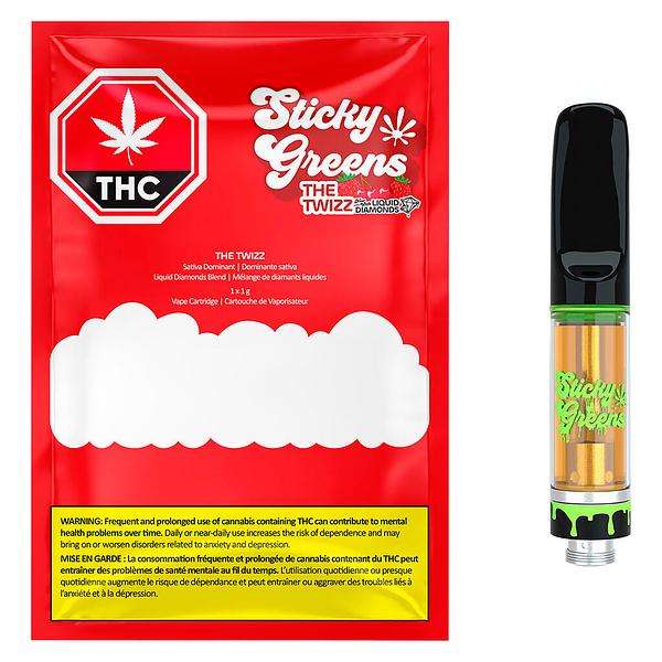 Sticky Greens - The Twizz Liquid Diamond 510 Thread Cartridge image 4