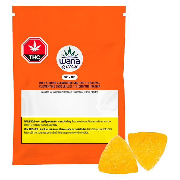 Wana Quick - Rise & Shine Clementine Cbg/Thc 1:1 Sativa Soft Chews