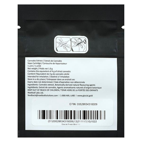 Glacial Gold - Anytime 1:1 Glacial Fresh Mint 510 Thread Cartridge