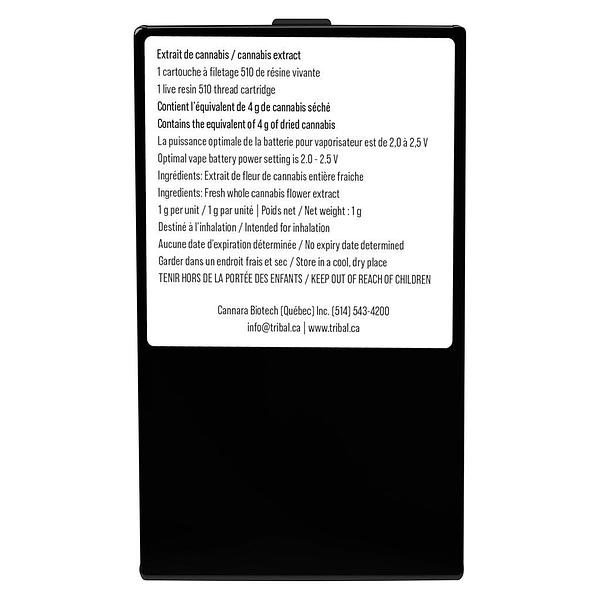 Tribal - Cuban Linx Live Resin 510 Thread Cartridge