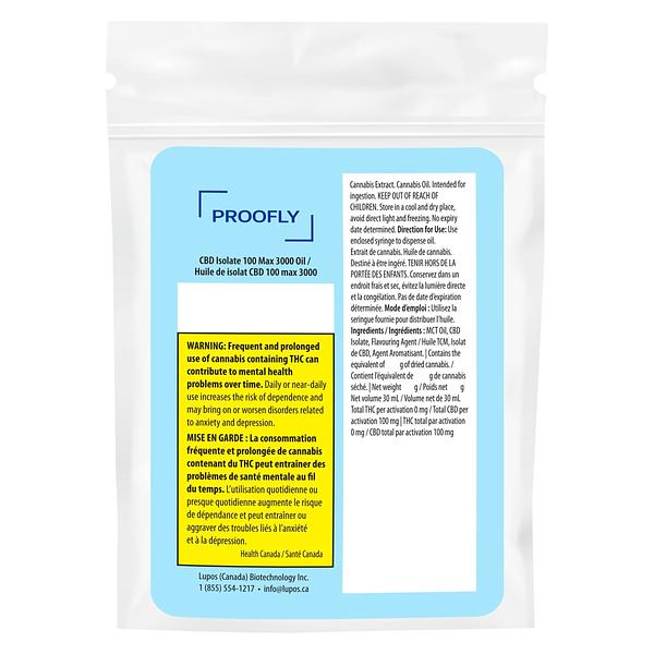 C Minor - CBD Isolate 100 Max 3000 Oil