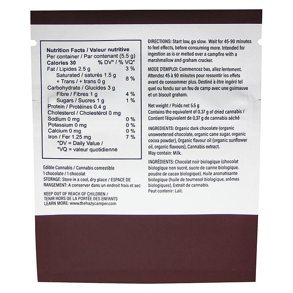 The Hazy Camper - Black Forest Thc Organic Dark Chocolate