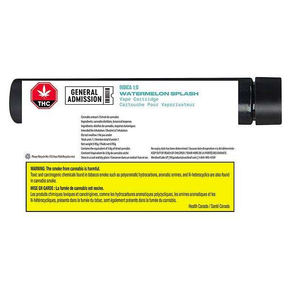 General Admission - Watermelon Splash 510 Thread Cartridge