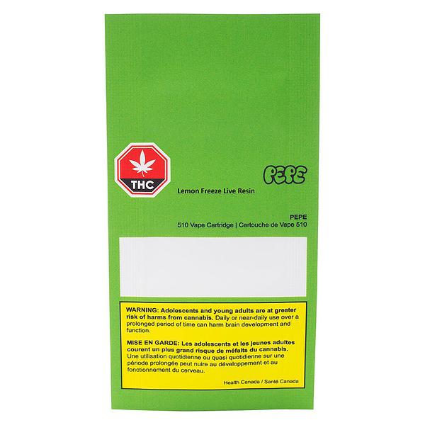 Pepe - Lemon Freeze Live Resin 510 Thread Cartridge