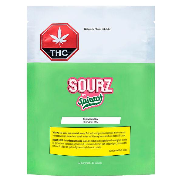 SOURZ by Spinach - Strawberry Kiwi 5:1 Cbd:Thc Gummies