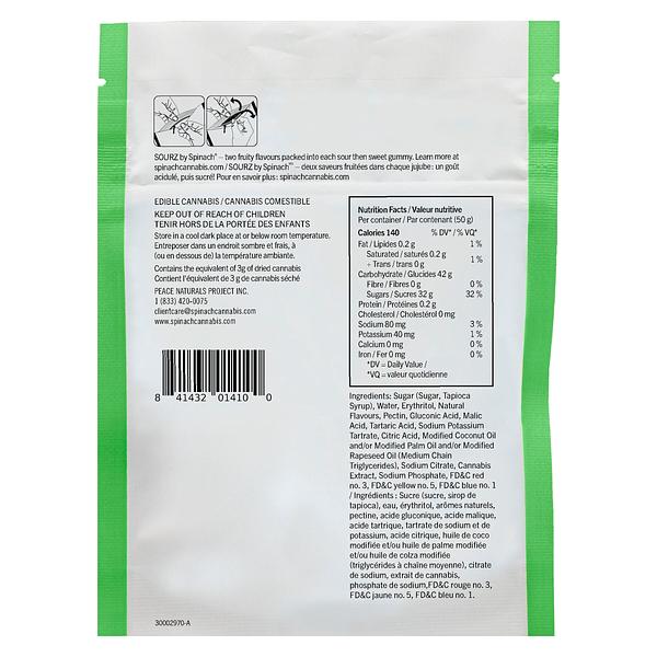 SOURZ by Spinach - Strawberry Kiwi 5:1 Cbd:Thc Gummies