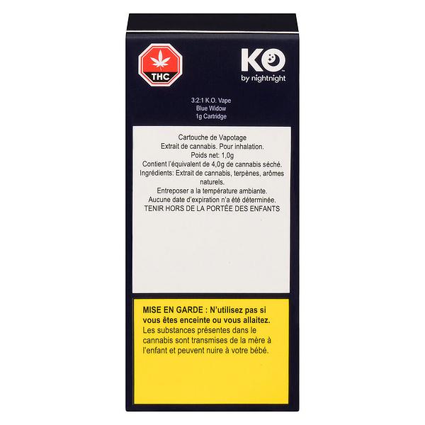 K.O. by NightNight - 3:2:1 K.O. Vape Blue Widow 510 Thread Cartridge