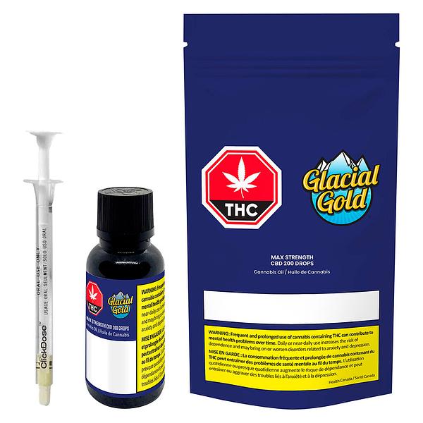 Glacial Gold - Max Strength CBD 200 Drops (T-Free)