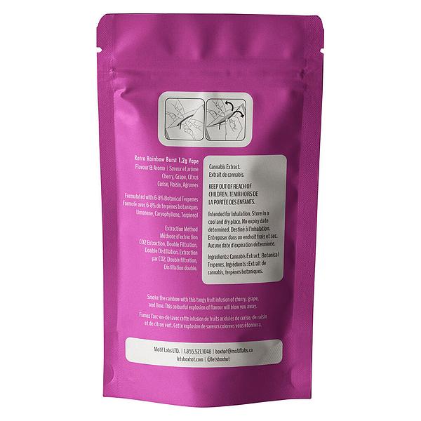 BOXHOT 1000 - Retro Rainbow Burst 510 Thread Cartridge