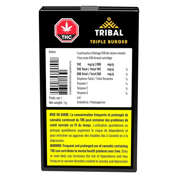 Tribal - Triple Burger Live Resin 510 Thread Cartridge