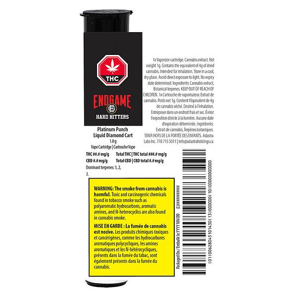 Endgame - Hard Hitters Plat Punch Liquid Diamond 510 Thread Cartridge