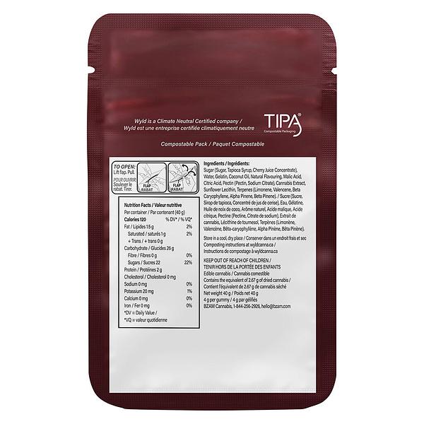 Wyld - Real Fruit Dark Cherry 5:1 CBN:THC Gummies