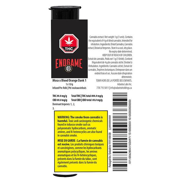 Endgame - Mosa x Blood Orange Dank 1 Infused Pre-Roll