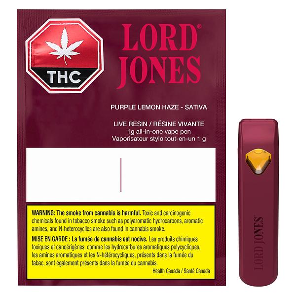 Lord Jones - Pure Live Resin Vape - Purple Lemon Haze All-in-One
