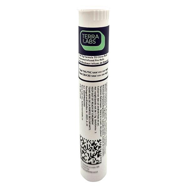 Terra Labs - Formula 55 Citrus Rush Diamond Infused Pre-Roll