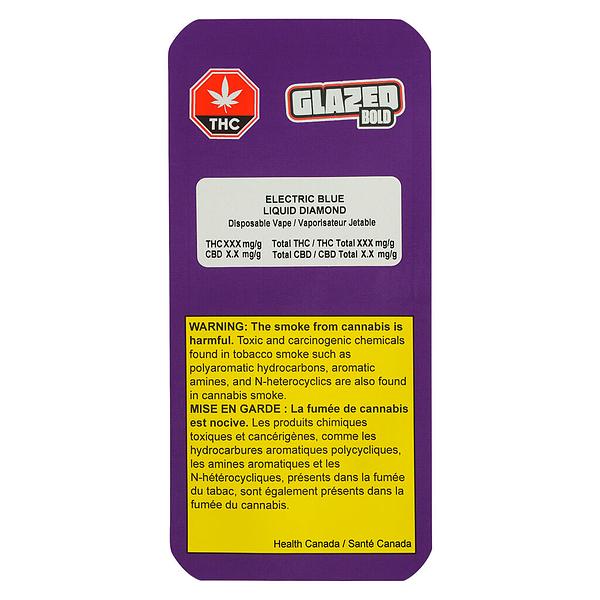 BOLD GLAZED - Electric Blue Liquid Diamond AIO Disposable image 2