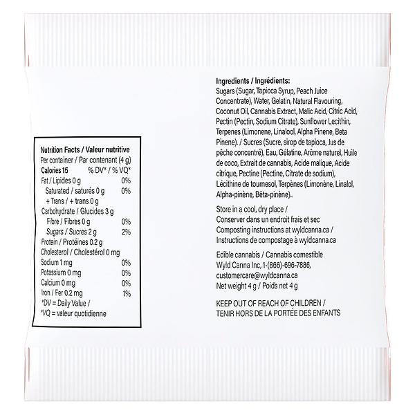 Wyld - Real Fruit Peach Gummies 3:1 CBD:THC