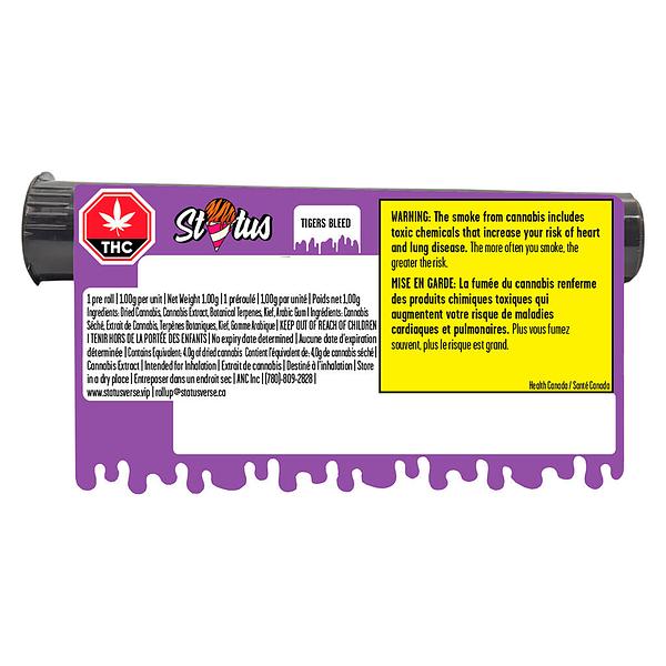 Status - Tigers Bleed Liquid Diamond Infused Kief Coated Blunt