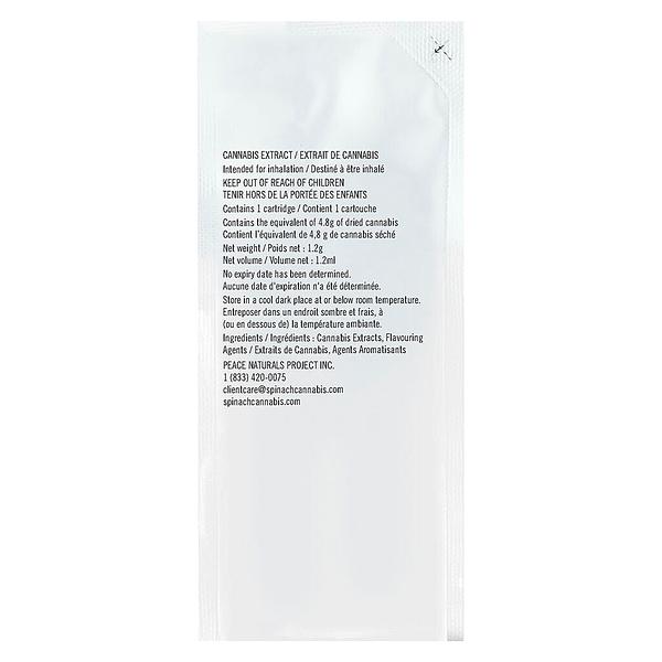 Spinach - Peach Passionfruit Kush 10:1 THC:CBN 510 Thread Cartridge image 3