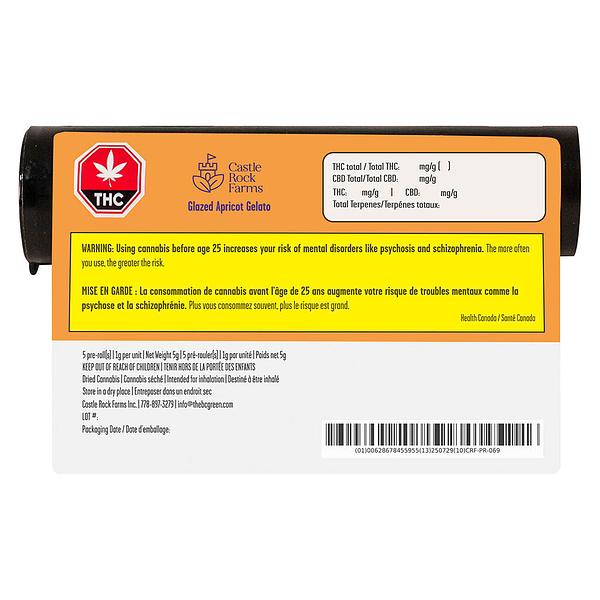 Castle Rock Farms - Glazed Apricot Gelato Pre-Rolls