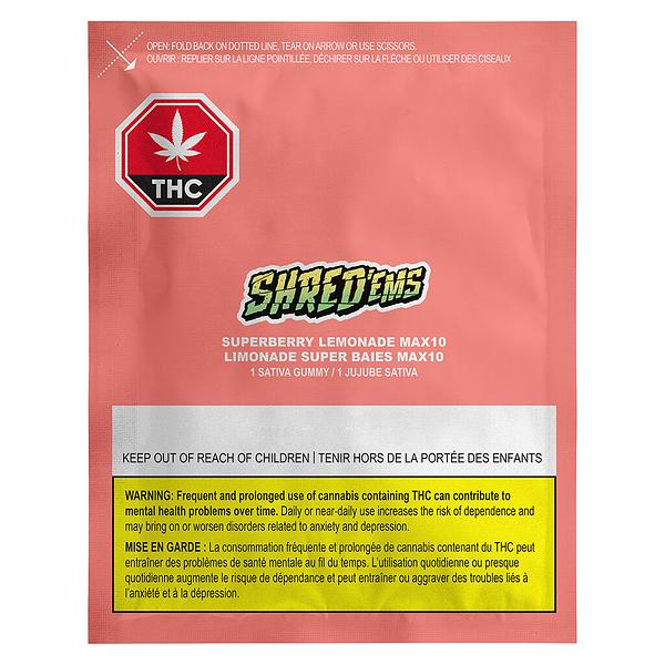 SHRED'EMS - Superberry Lemonade MAX 10 THC Gummy