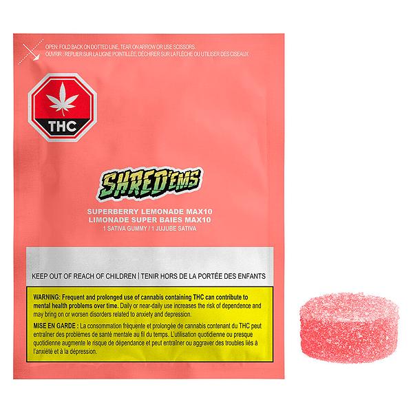 SHRED'EMS - Superberry Lemonade MAX 10 THC Gummy