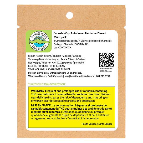 Weathered Islands Craft Cannabis - Cannabis Cup Autoflower Feminized Seed Multi pack
